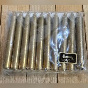 VINTAGE KAMEYAMA CANDLE CO. - 20 COUNT - GOLD - 4" - MADE IN JAPAN